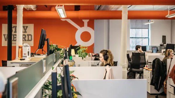 Workers in a HubSpot office