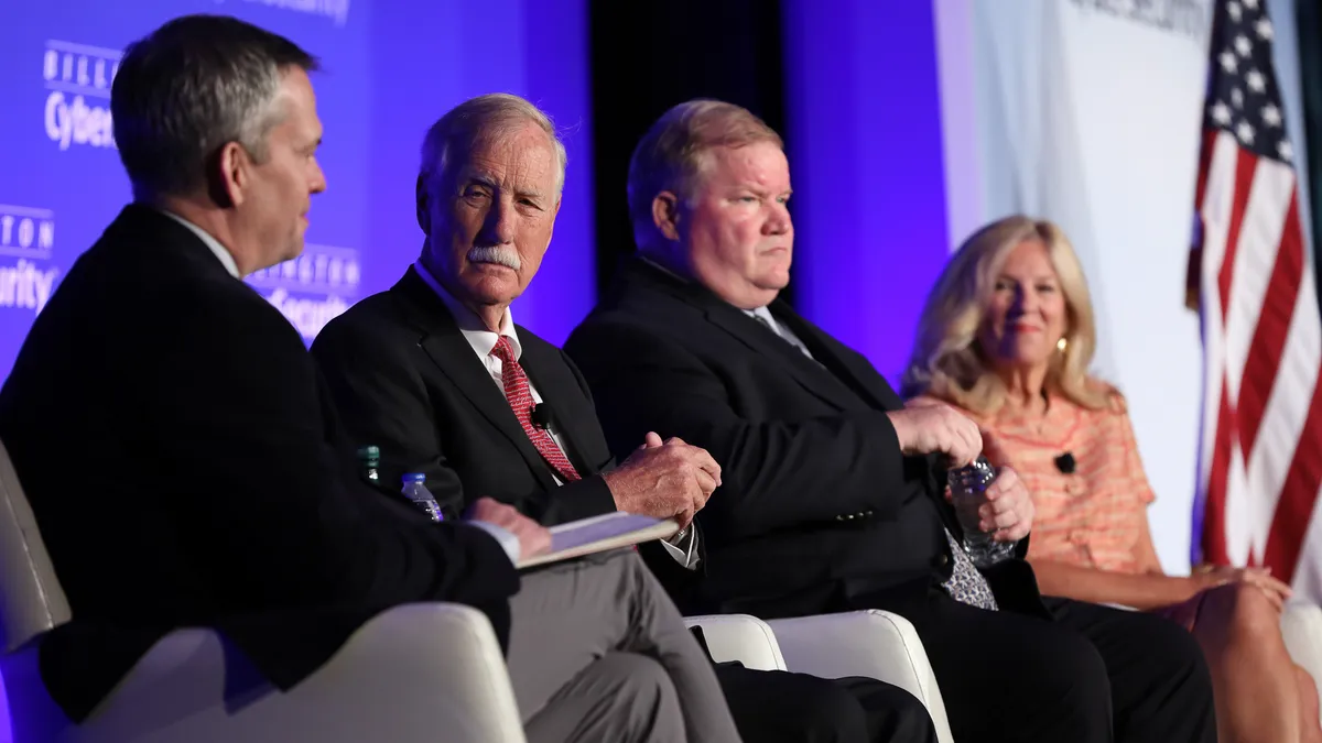 Sen. Angus King was part of a panel with Suzanne Spaulding and Mike Montgomery at the Billington CyberSecurity Summit in Washington D.C.