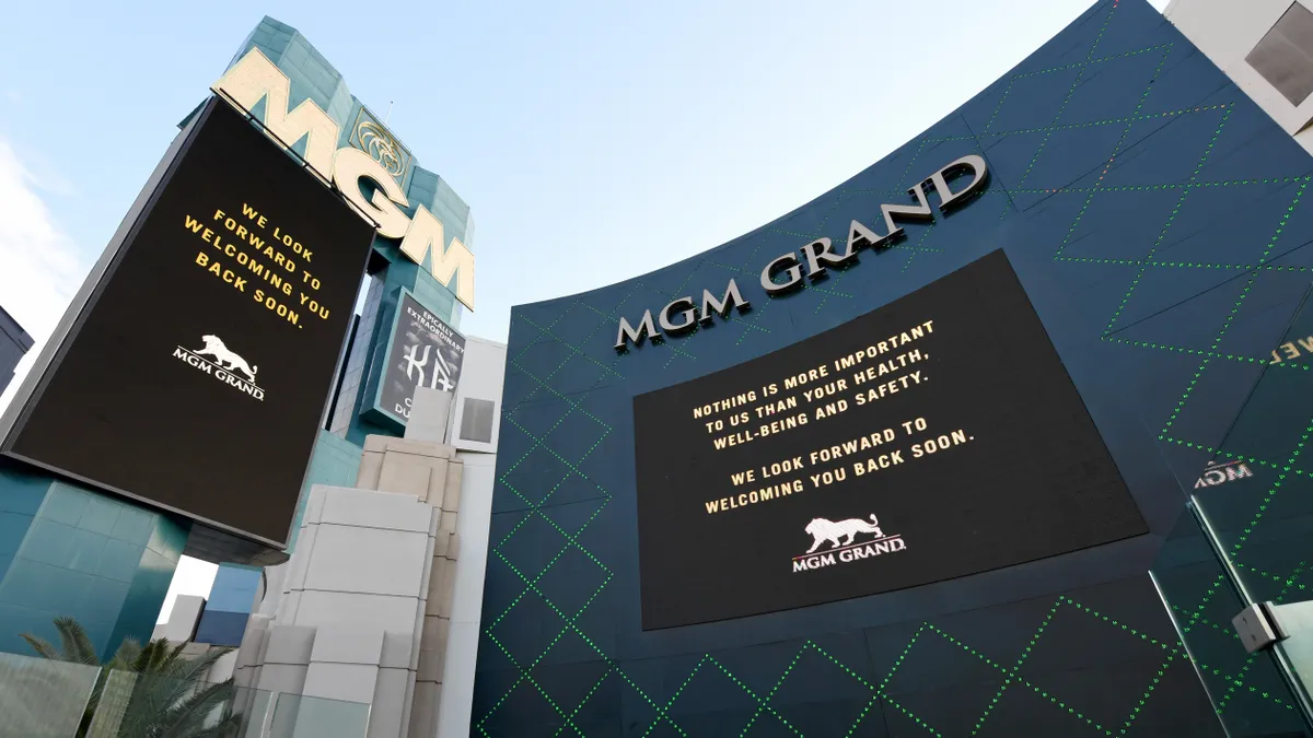 An MGM Resorts sign